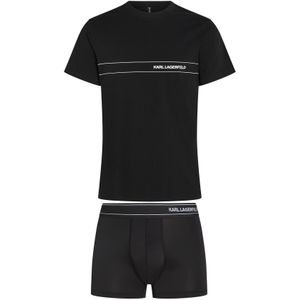 Karl Lagerfeld Pyjama kort  zwart / wit