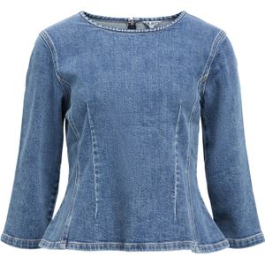 OBJECT Top  blauw denim