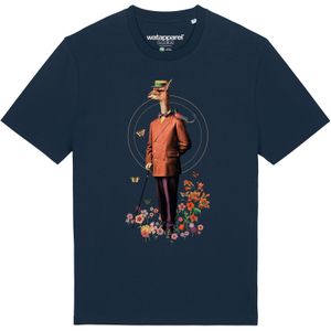 Watapparel Shirt 'Fancy Llama'  donkerblauw / geel / bessen / oranje / rosa