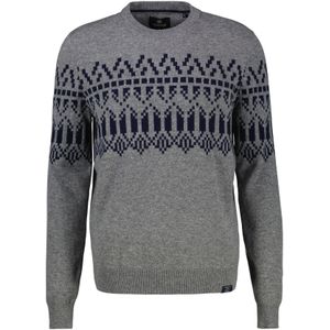 Lerros - Gebreide Trui - Platinum Grey Melange - Scandinavisch Geïnspireerd