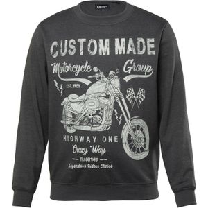 Men Plus Sweatshirt  antraciet / lichtgrijs