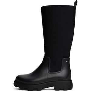 Tommy Hilfiger - FLAG LONG RAINBOOT - Regenlaarzen - Zwart - Warm Voering