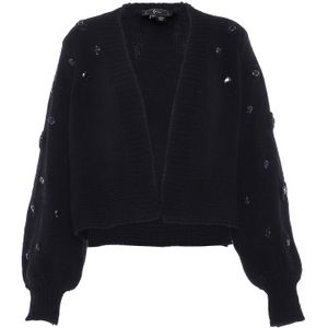 faina Gebreid vest  zwart