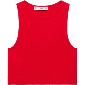 MANGO Gebreide top 'MADRID'  rood
