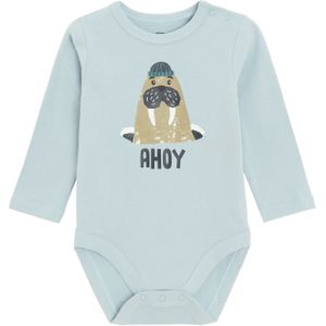 Cool Club Rompertje/body  lichtblauw / kaki / zwart