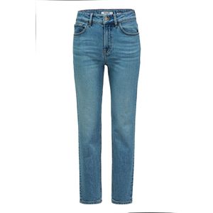 Salsa - True Overdye - Spijkerbroek - Blauw - Hoge Taille - Slanke Cropped Pijp