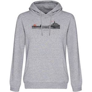 GREENBOMB Sweatshirt 'Nature Lighthouse'  grijs gemêleerd