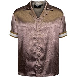 SikSilk Overhemd  bruin / wit