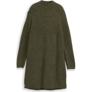 Tom Tailor Denim - Gebreide Jurk - Knielang - Ribbreisel - Lange Mouwen