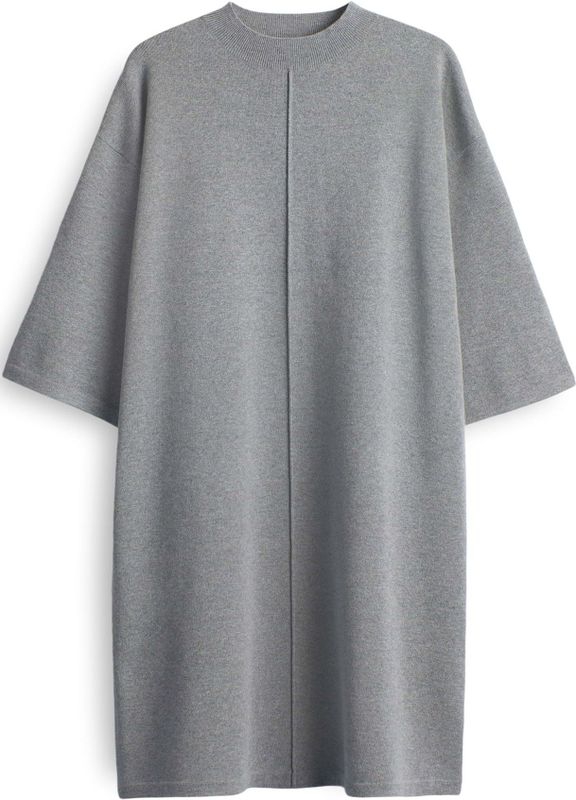 OPUS - Wanalo - Gebreide Jurk - Donkergrijs - Kort