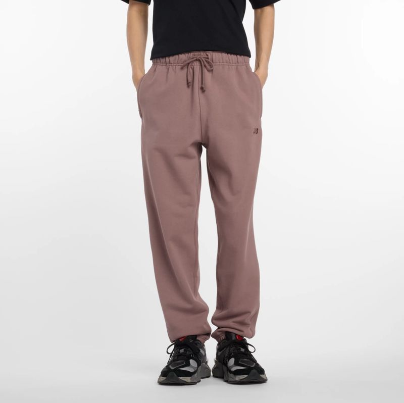 New Balance - Terry - Broeken - Bruin - Katoen Jersey