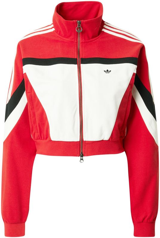 ADIDAS ORIGINALS Fleece jas  rood / zwart / wit