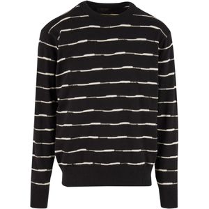 INDICODE JEANS Trui 'Mowri'  zwart / wit