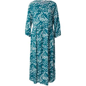 ZABAIONE Jurk 'Ar44i'  petrol / mintgroen / wit