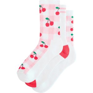 Next Sokken  groen / lichtroze / knalrood / wit