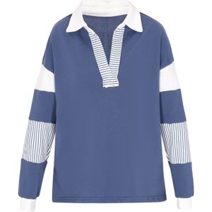 SANIKA Sweatshirt  saffier / wit