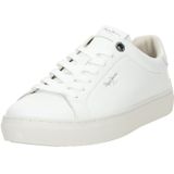 PEPEJEANS - Klassieke Sportschoenen - Wit - Leer - Vetersluiting
