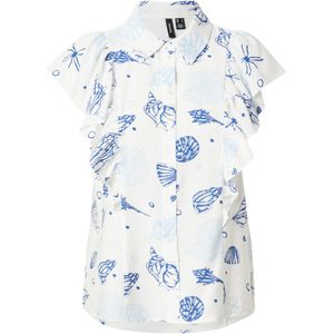 VERO MODA Blouse 'VMSEASHELL'  blauw / lichtblauw / wit