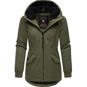Ragwear Functionele jas 'Dowey Warm Rain'  olijfgroen / zwart
