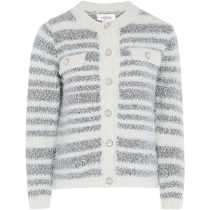 aleva Gebreid vest  aqua / oranje / rood / wolwit