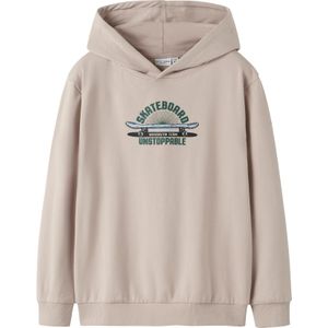 NAME IT Sweatshirt 'NKMVugo'  beige / blauw / spar / zwart