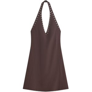 Bershka Jurk  donkerbruin