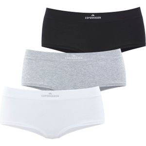 Copenhagen Studios - Hipster - Zwart/Wit/Grijs gemeleerd - Set van 3 - Zachte bio-katoenkwaliteit