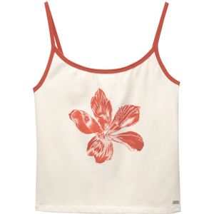 Pull&Bear Top  ecru / mandarijn