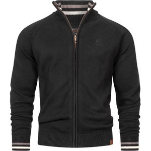 INDICODE JEANS Gebreid vest 'Arutemia'  zwart