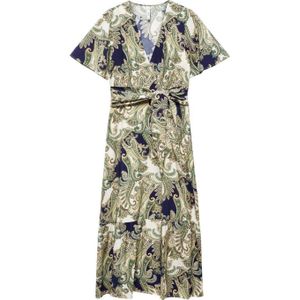 MANGO Zomerjurk  navy / kaki / wit