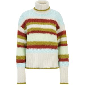 Vero Moda Tall Trui 'WYNONA'  beige / lichtblauw / riet / rood