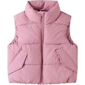 NAME IT - Puffer Gilet - Mouwloos - Met Afneembare Capuchon - Polyester Voering