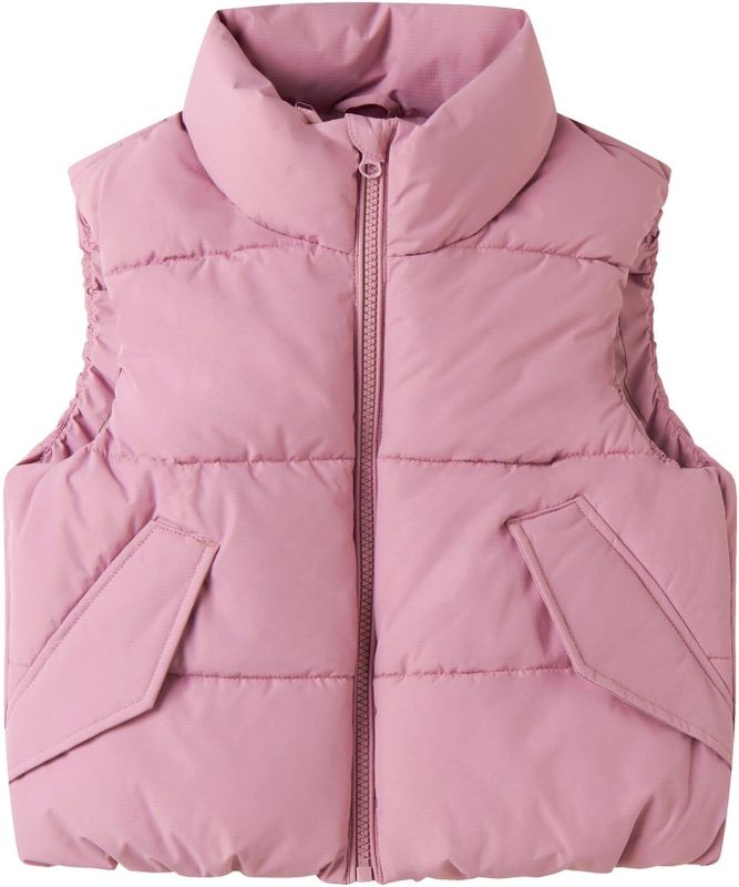 NAME IT - Puffer Gilet - Mouwloos - Met Afneembare Capuchon - Polyester Voering