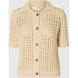 SELECTED Gebreid vest  beige