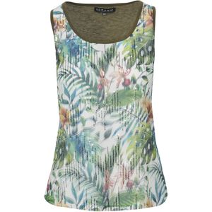 KOROSHI Top  blauw / groen / wit