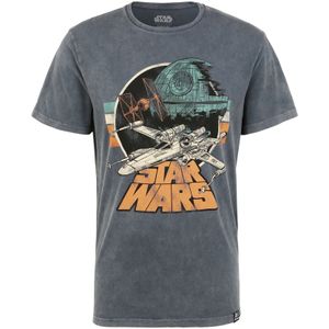Recovered Shirt 'Star Wars Empire Strikes Back Retro X-Wing'  grijs