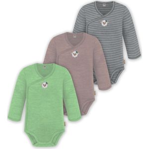 normani Rompertje/body  grijs / groen / gemengde kleuren / rosa