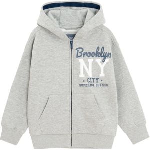 Cool Club Sweatvest  navy / grijs gemêleerd / wit