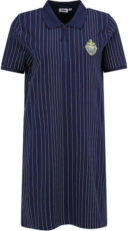 FILA - Treplin - Jerseyjurk - Navy/Wit - Katoen, Gevoerde Zoom, Ritssluiting, Polokraag