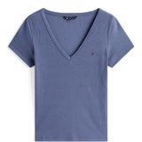 Tommy Jeans - Essential - T-shirt - Effen - Slanke Pasvorm - Kwartmouw