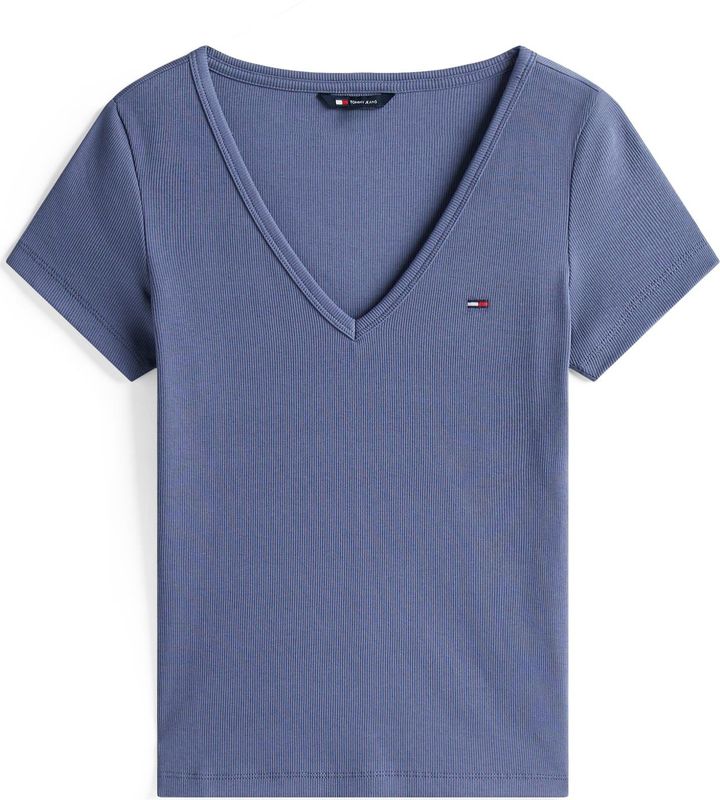 Tommy Jeans - Essential - T-shirt - Effen - Slanke Pasvorm - Kwartmouw