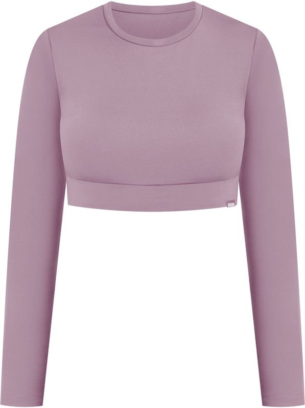 Smilodox - Tisha - Cropped Shirt - Dames - Lange Mouwen - Ronde Hals - Elastische Tailleband