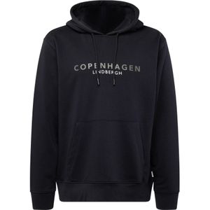 Lindbergh Sweatshirt 'Copenhagen'  donkergroen / zwart / offwhite