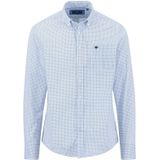 FYNCH-HATTON - Overhemd - Blauw - Comfort Fit - Lange Mouw