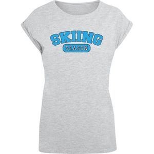 F4NT4STIC Shirt 'Skiing Season Winter Sport'  blauw / grijs