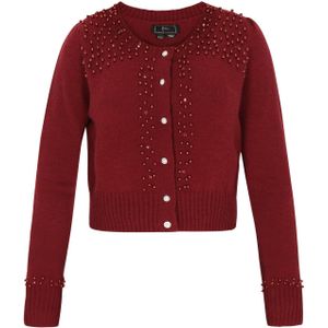 faina Gebreid vest  bourgogne