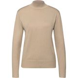 Street One Dames Trui met col in Beige, in size: 34