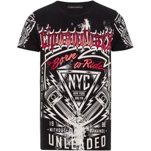 CIPO & BAXX Shirt  rood / zwart / wit