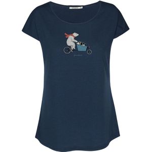 GREENBOMB Shirt 'Bike Cargo Family'  blauw / lichtblauw / grijs