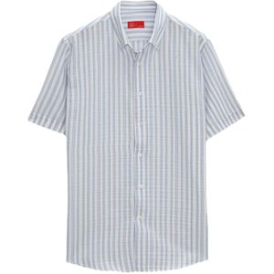 D’S Damat Overhemd  beige / hemelsblauw